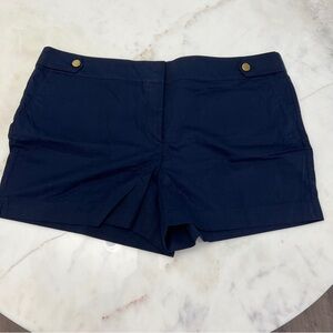 LOFT OUTLET  size 18 4" short navy blue with pockets zip clasp closure NWT